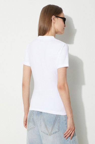 Тениска VETEMENTS VETEMENTS 4 Seasons Embroidered Logo Fitted T-Shirt Бяло | WE64TR620W, 2