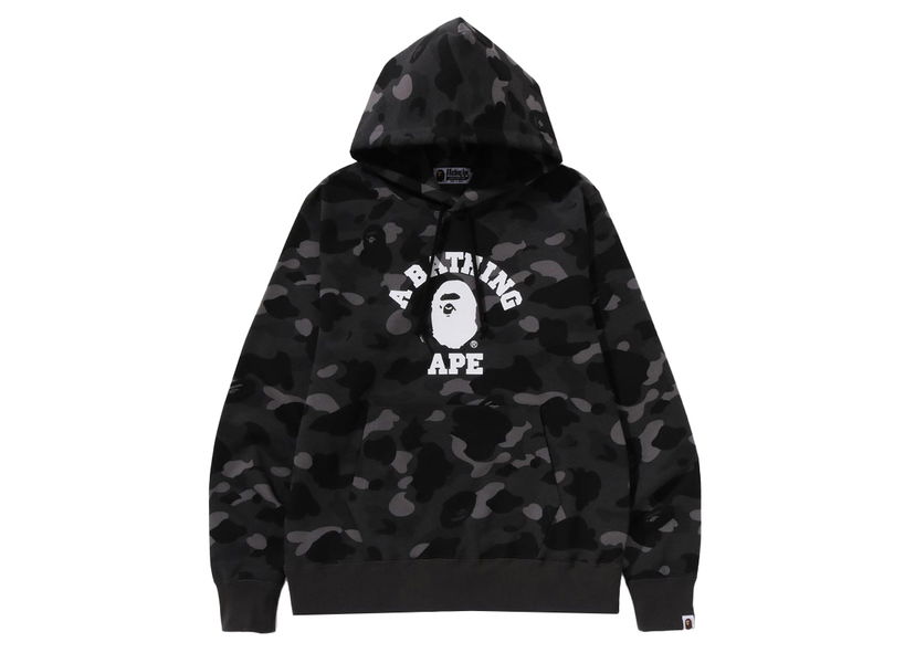 Суитчър BAPE BAPE Color Camo College Pullover Hoodie Black Черно | 1K20-114-006