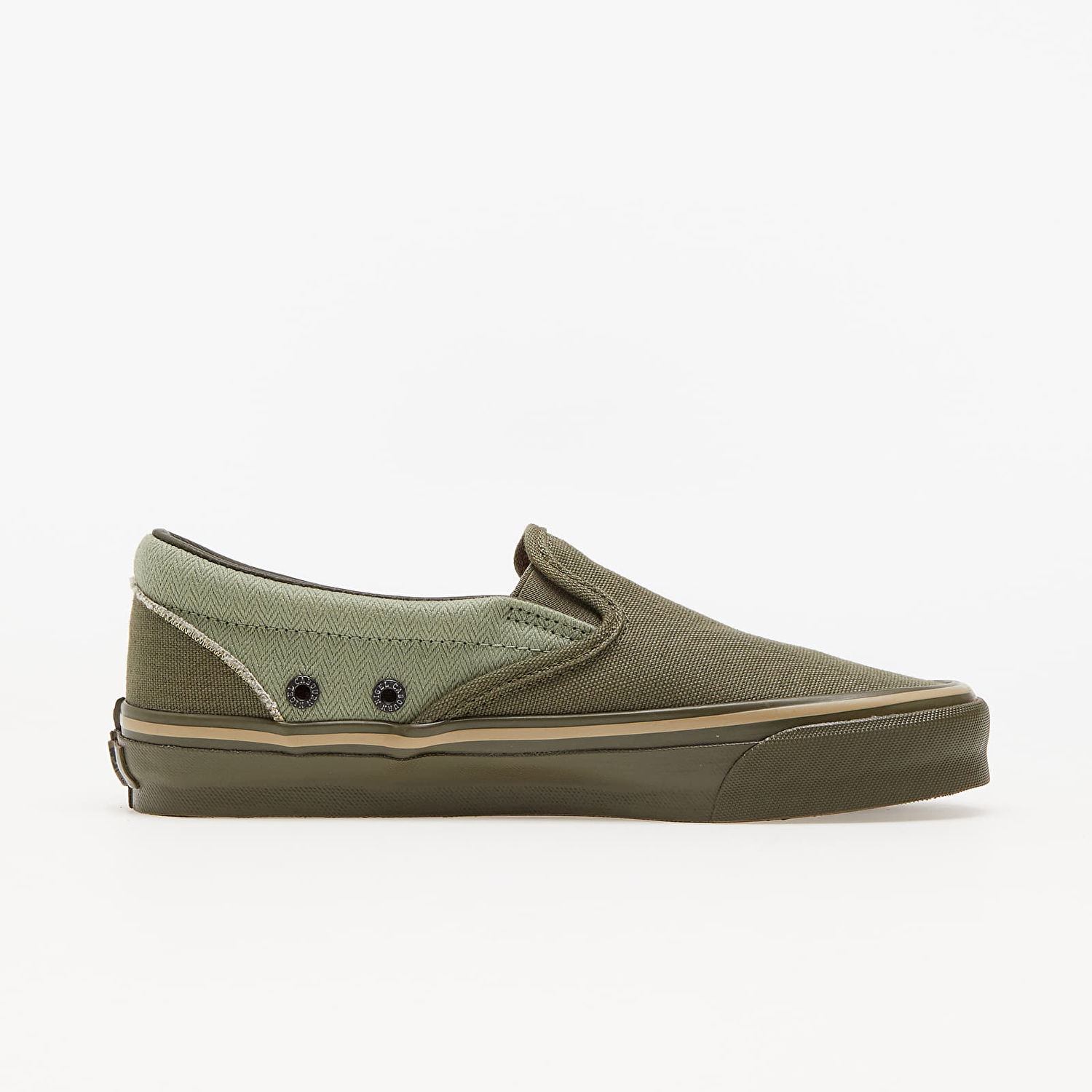Кецове и обувки Vans Nigel Cabourn x Classic Slip-On USCM Army Mix OG Зелено | VN0A45JK9TA1, 1