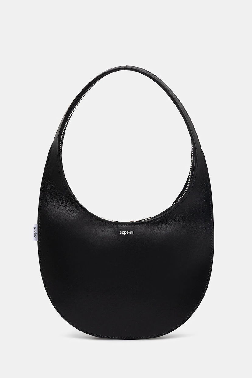 Дамска чанта Coperni Soft Swipe Crescent Bag Черно | COPBA108F6066