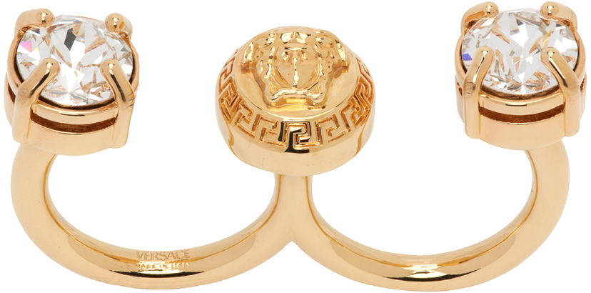 Пръстен Versace Crystal Medusa Round Cuff Ring "Gold" Металик | 1014249_1A00621_4J090