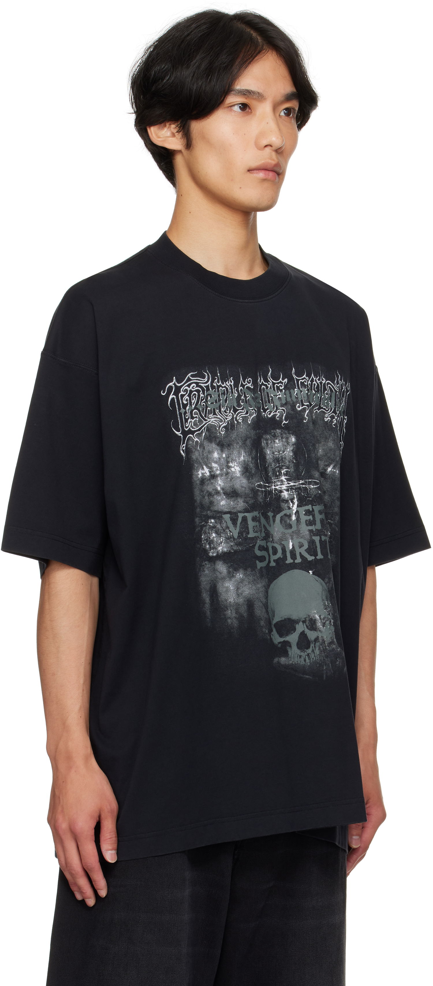 Тениска VETEMENTS Vetements Cradle of Filth 'Vengeful Spirit' Oversized T-Shirt Черно | UCF76TR650M, 1