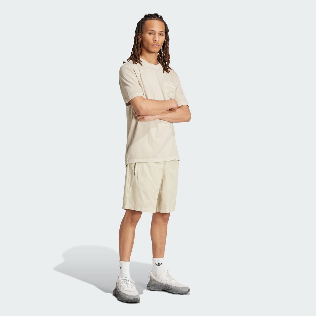 Къси панталони adidas Performance Trefoil Essentials+ Dye Woven Бежово | IS1733, 1