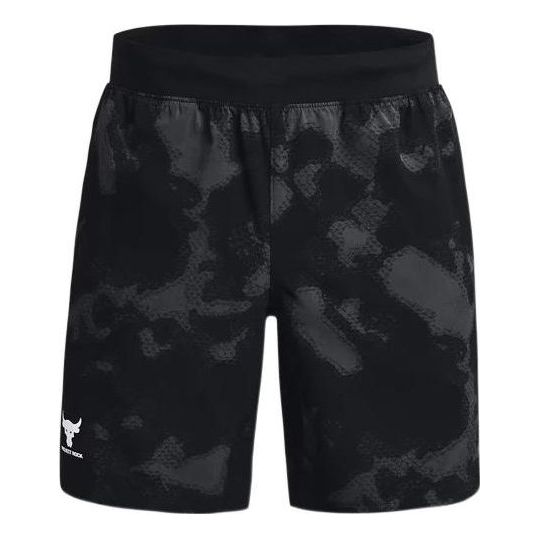 Къси панталони Under Armour Project Rock Woven Camo Shorts Черно | 1377438-001