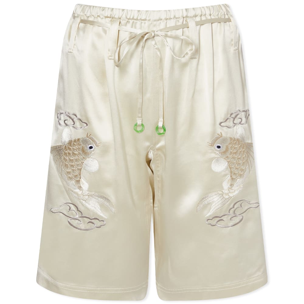 Къси панталони Alexander Wang Koi Embroidery PJ Short Бежово | 1WC1224433-106, 0