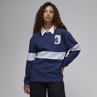 Поло тениска Jordan Long Sleeve Top Синьо | FV7182-410, 3