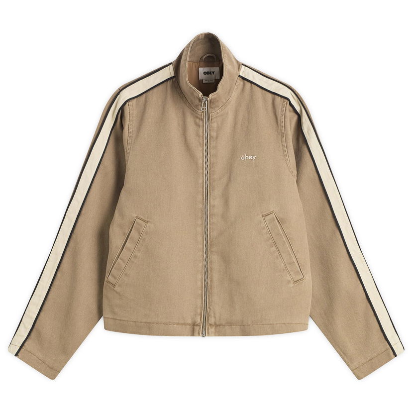 Яке OBEY Women's Astrid Stripe Jacket Кафяво | 221800439-TAN