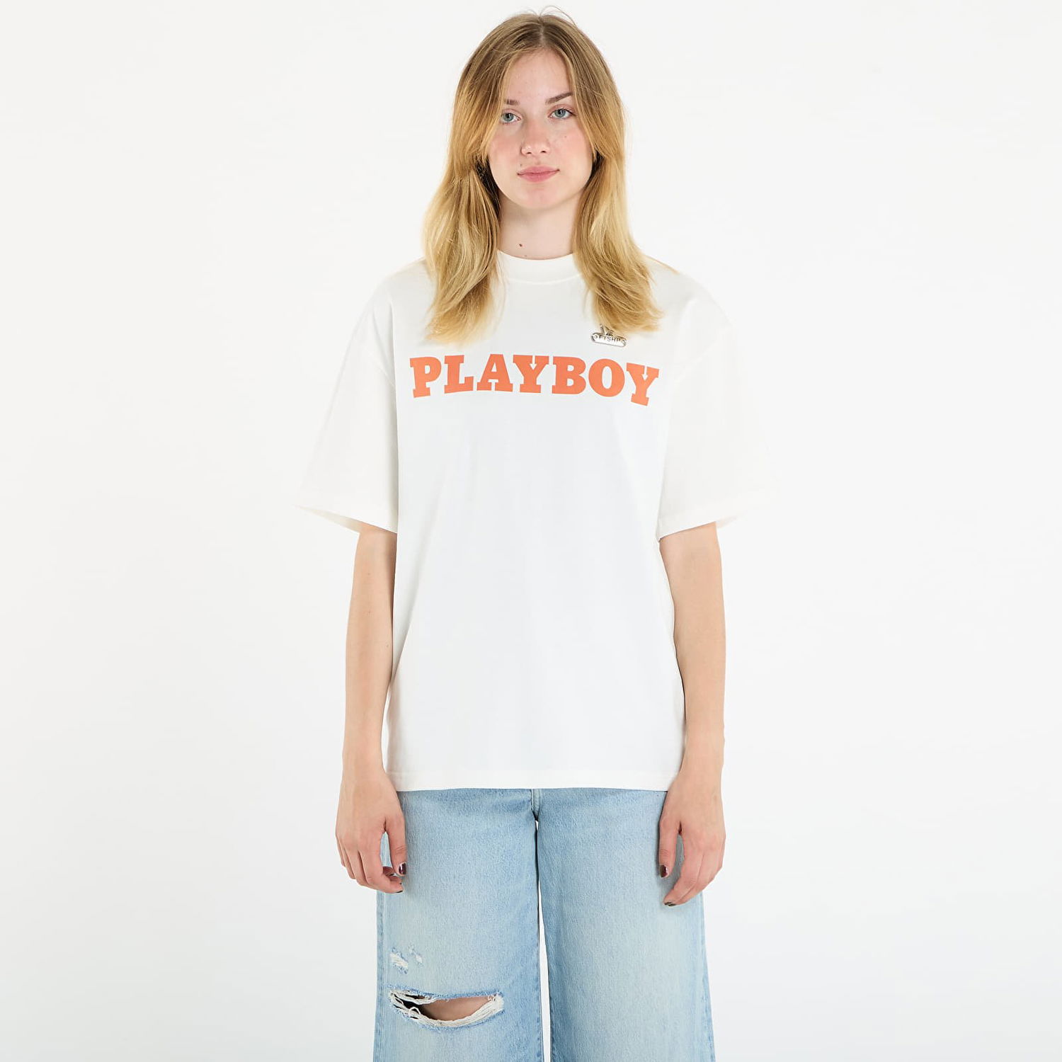 Тениска Footshop Playboy x FTSHP Babe T-Shirt UNISEX Off-White Бяло | FTSHP_528, 1