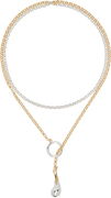 Bottega Veneta Two-Tone Drop Chain Necklace