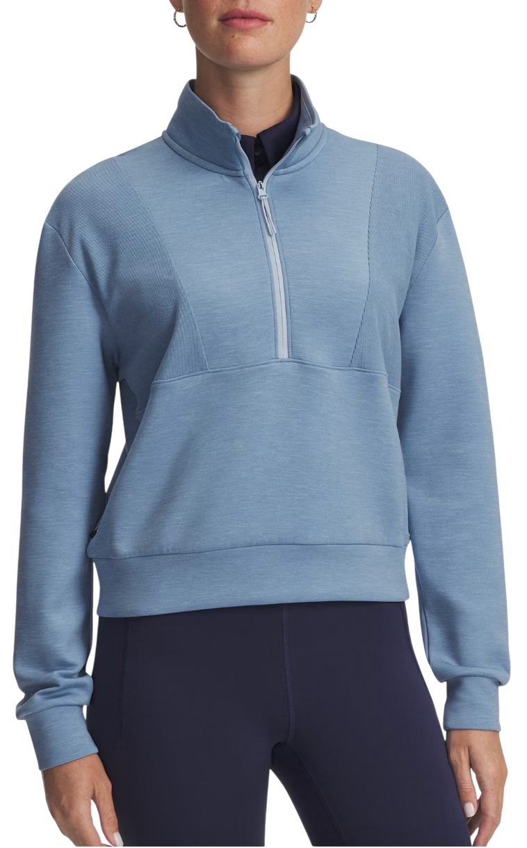 Суитчър Under Armour Drive Midlayer Quarter-Zip Top with Textured Panels Синьо | 6005752-418