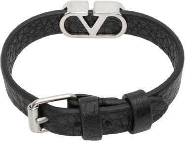 Гривна Valentino Valentino Garavani VLogo Signature Grainy Calfskin Bracelet Черно | 6Y2J0S49GMY, 1