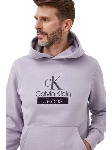 Суитчър CALVIN KLEIN Logo Hoodie Лилаво | J30J323762