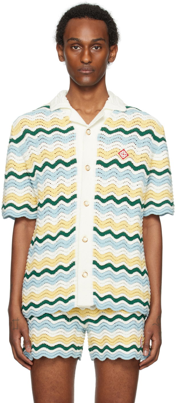 Риза Casablanca Wavy Bouclé Shirt Многоцветен | MPS24-KW-600-01