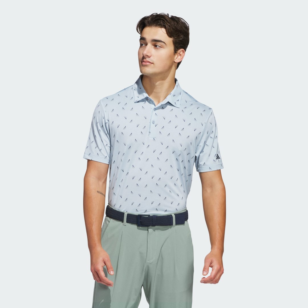 Поло тениска adidas Performance Ultimate365 Printed Mesh Golf Polo Shirt Синьо | JF9003, 0