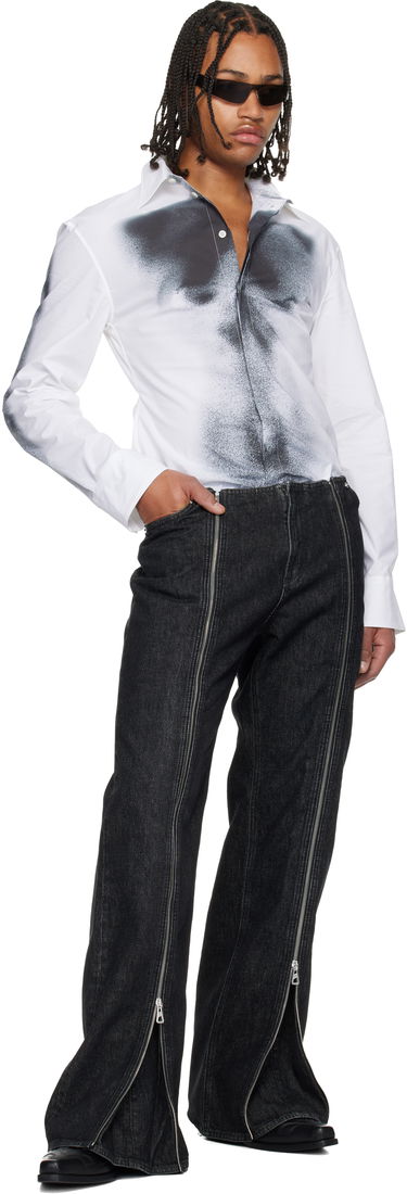 Риза Jean Paul Gaultier Jean Paul Gaultier Printed Body Dust Shirt Бяло | 25/04-W-ST041-C071-0100, 4