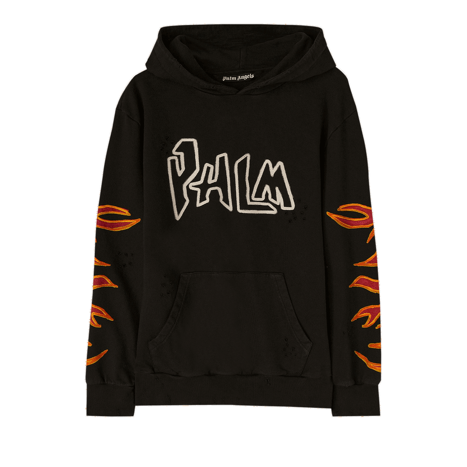 Суитчър Palm Angels Graffiti Flames Hoodie Черно | PMBB117F22FLE0021001, 0