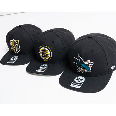 Шапка с козирка '47 Brand '47  Brand San José Sharks No Shot Captain Black Snapback Черно | H-NSHOT22WBP-BKB-OSF, 4