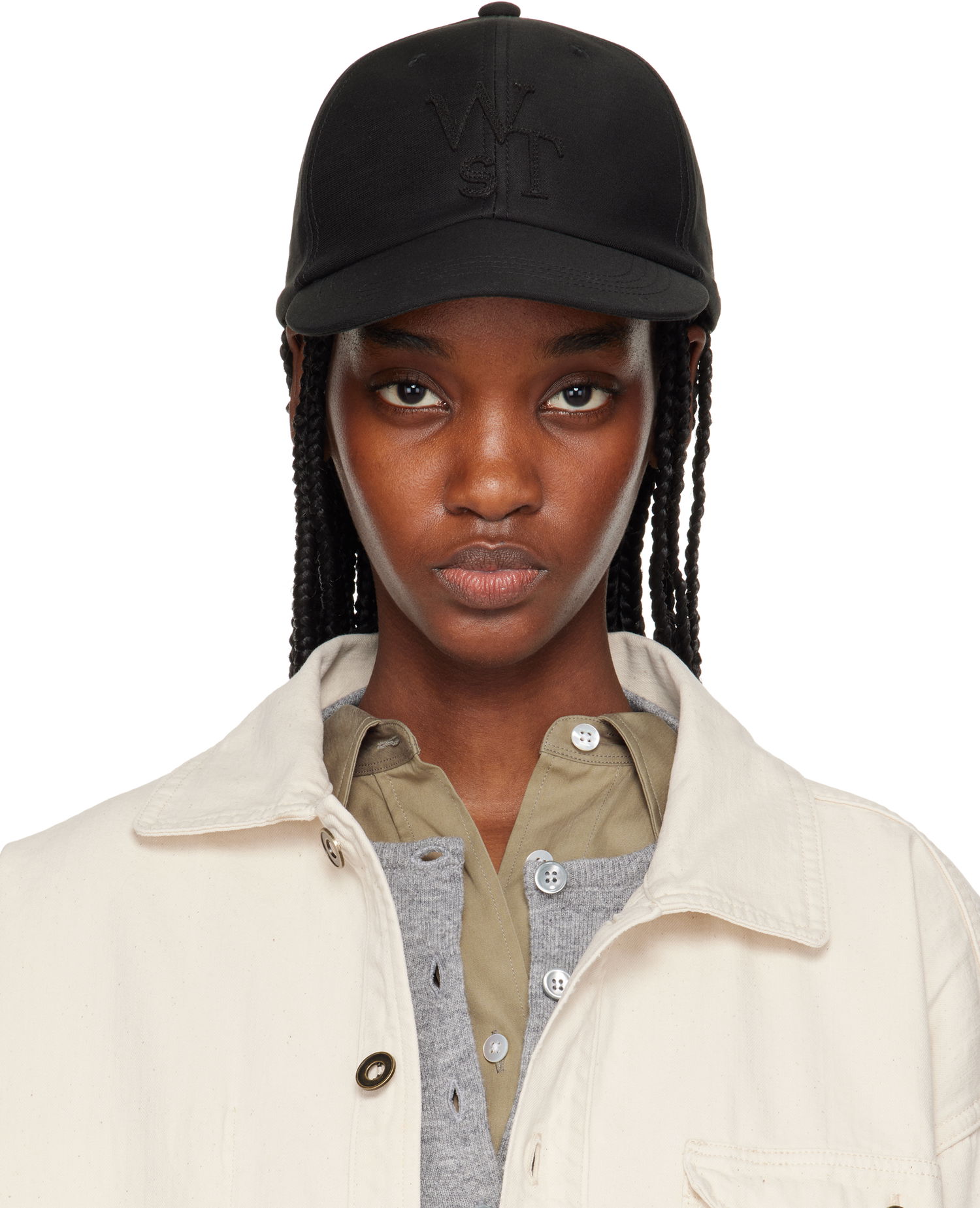 Шапка с козирка sacai WTAPS Edition Cotton Back Satin Baseball Cap Черно | 25-0931S, 0