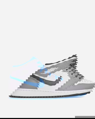 Кецове и обувки Jordan Air Jordan 1 Mid "True Blue" GS Сиво | DQ8423-014, 4