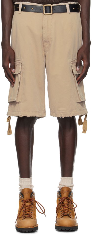 Къси панталони ERL Classic Distressed Cotton Cargo Shorts Бежово | ERL09P005, 0