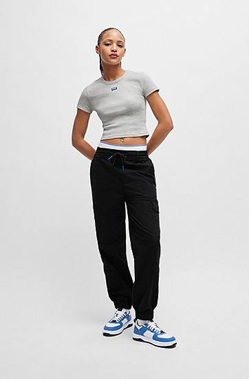 Карго панталони BOSS Relaxed Fit Stretch Cotton Cargo Trousers Черно | 50511288, 1