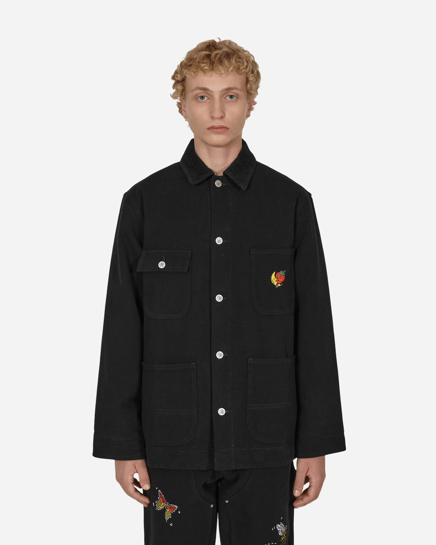 Палта Sky High Farm Canvas Embroidered Workwear Chore Coat Черно | SHF02C008 1, 0