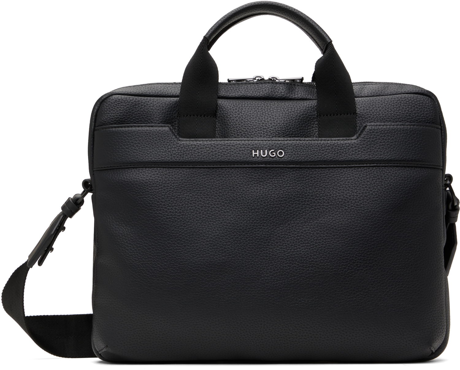 Дамска чанта BOSS Hugo Grained Faux-Leather Briefcase Черно | 50541947, 0