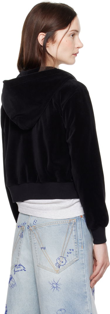 Суитчър BAPE A Bathing Ape Crystal Stone Ape Head Velour Cropped Hoodie Черно | 001ZPK802004L, 2