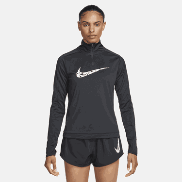 Суитчър Nike Swoosh Dri-FIT Quarter Zip Top Черно | FN2636-010, 0