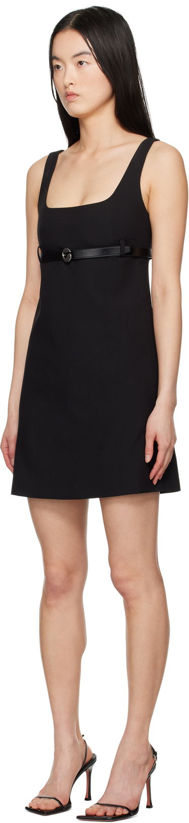 Pокля Coperni Coperni Tailored Minidress with Belt Черно | COPR148F3004, 3