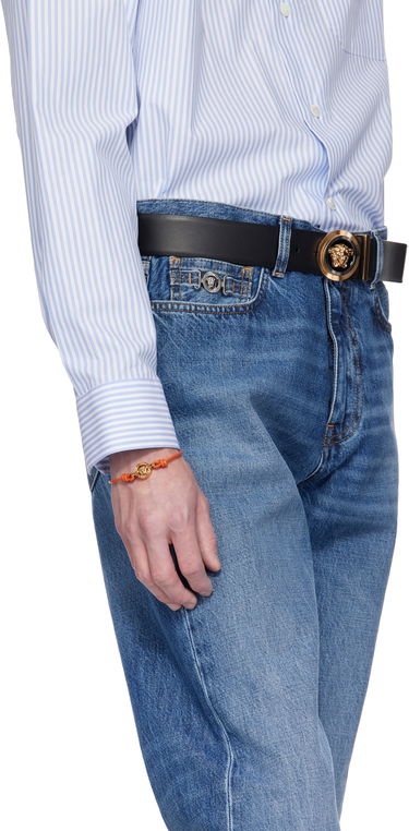 Гривна Versace Versace Medusa '95 Leather Bracelet Оранжево
 | 1019668_1A00637, 2