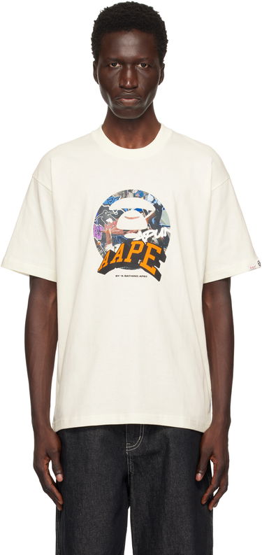 Тениска AAPE by A Bathing Ape AAPE by A Bathing Ape Theme Graphic T-Shirt Бяло | AAPTEM1551XXNIVX, 0