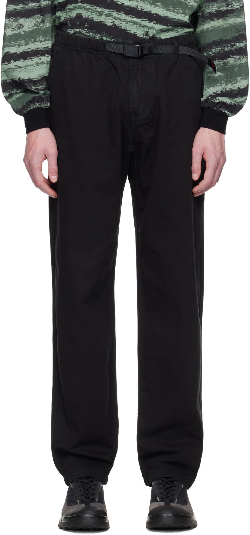 Панталони GRAMICCI 'Gramicci' Relaxed Fit Trousers with Integrated Belt Черно | G102-OGT