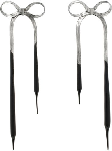 Обеци Ottolinger Ottolinger Laced Bow Earrings Металик | 2225150299, 0