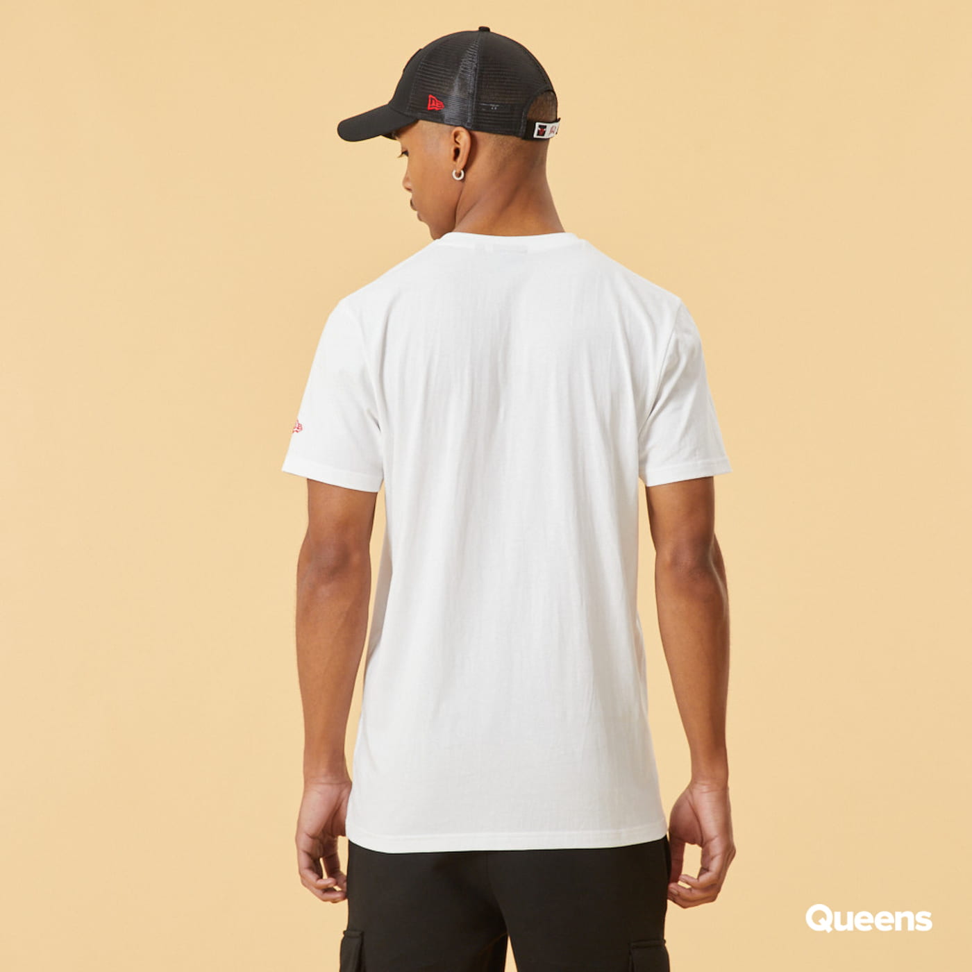 Тениска New Era NBA Court Photo Tee Chicago Bulls Бяло | 12893100, 1