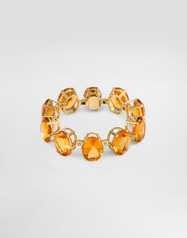 Anna 18-carat Gold Citrines and Diamonds Bracelet