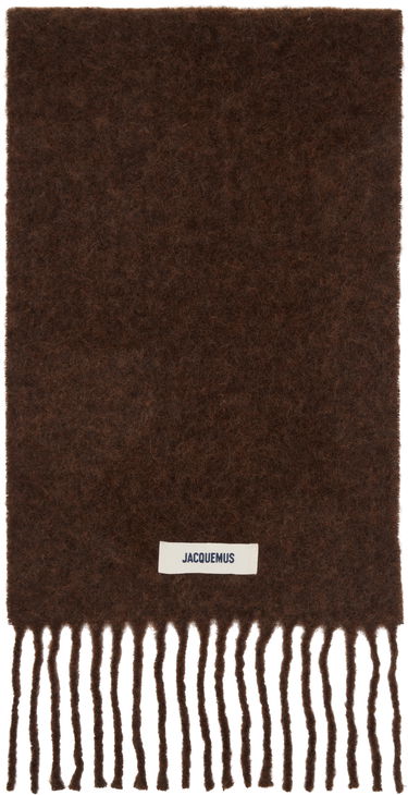 Шал Jacquemus La Casa 'The Carro' Brushed Fringed Scarf Кафяво | 24HACU00572BOT4032, 0
