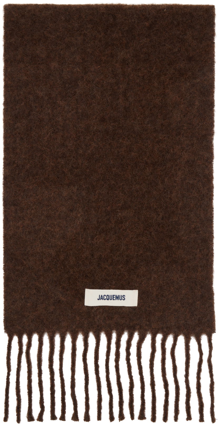 Шал Jacquemus La Casa 'The Carro' Brushed Fringed Scarf Кафяво | 24HACU00572BOT4032