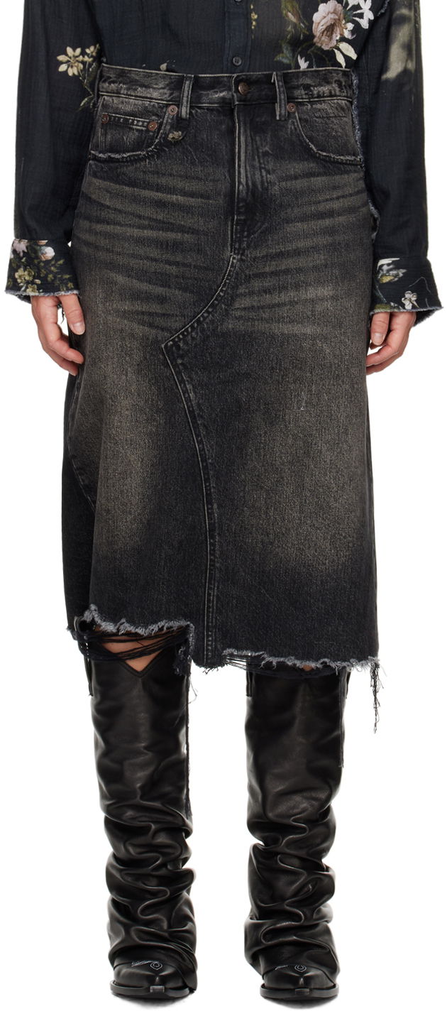 Пола R13 R13 Jesse Denim Midi Skirt Черно | R13WD100-D239D, 0