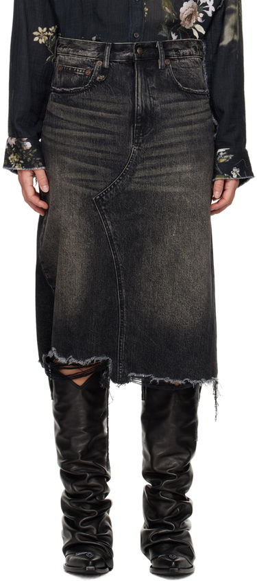 Пола R13 R13 Jesse Denim Midi Skirt Черно | R13WD100-D239D, 0