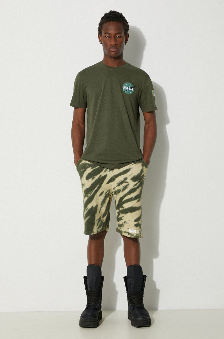 Тениска Alpha Industries T-Shirt With Print Зелено | 176507.257, 1