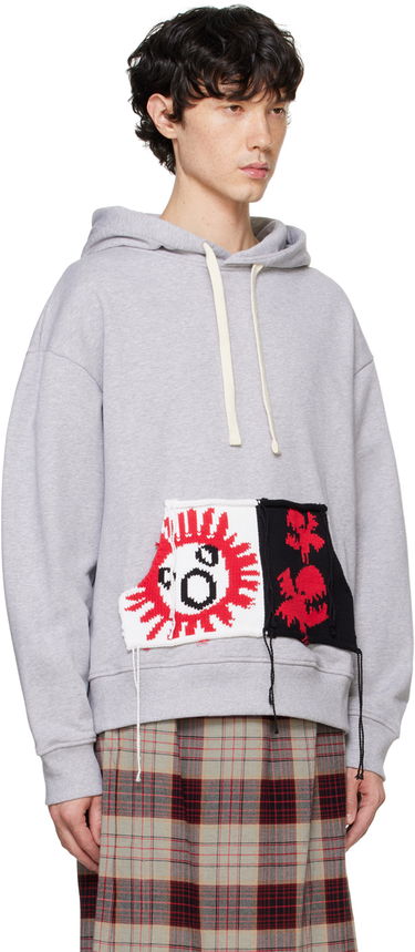 Суитчър Charles Jeffrey Loverboy Charles Jeffrey LOVERBOY Knit Patchwork Hoodie Сиво | 41100301, 1