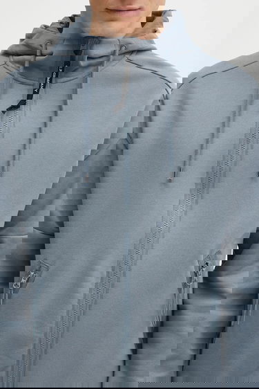 Суитчър C.P. Company Smooth Full-Zip Hoodie with Hood Drawstrings and Zip Pockets Синьо | 18CMSS028A005086W, 4