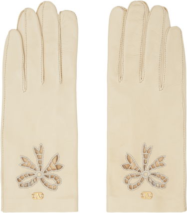 Ръкавици Valentino Valentino Garavani VLogo Signature Nappa Leather Gloves Бежово | 6W2GD00DIQL, 0