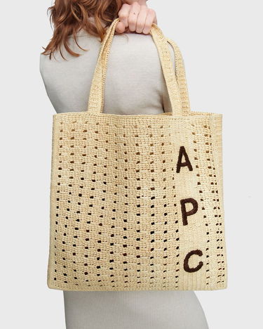 Голяма пазарска чанта A.P.C. TOTE JUNE Бежово | RAAAI-F67048-BMC, 2