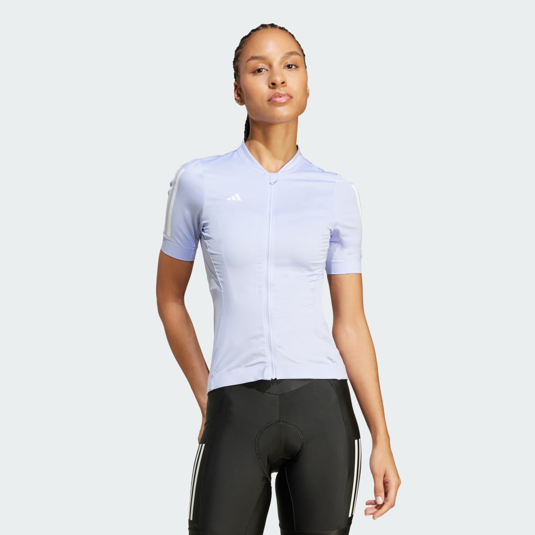 Фланелка adidas Performance Tempo 3-Stripes Cycling Jersey Лилаво | JG1075, 0