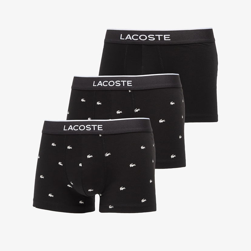 Боксерки Lacoste 3-Pack Trunk Black Черно | 5H1299 031