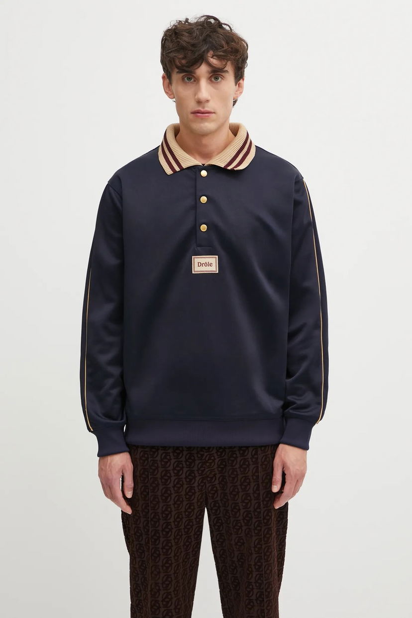 Поло тениска Drôle de Monsieur DrUle Smooth Polo Тъмно синьо | I.PL137.PL165