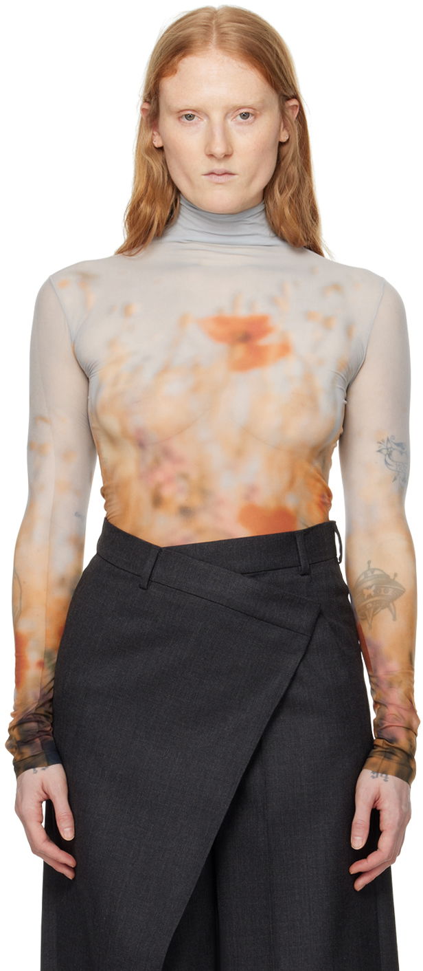 Пуловер Acne Studios Print Turtleneck Оранжево
 | AL0391-, 0