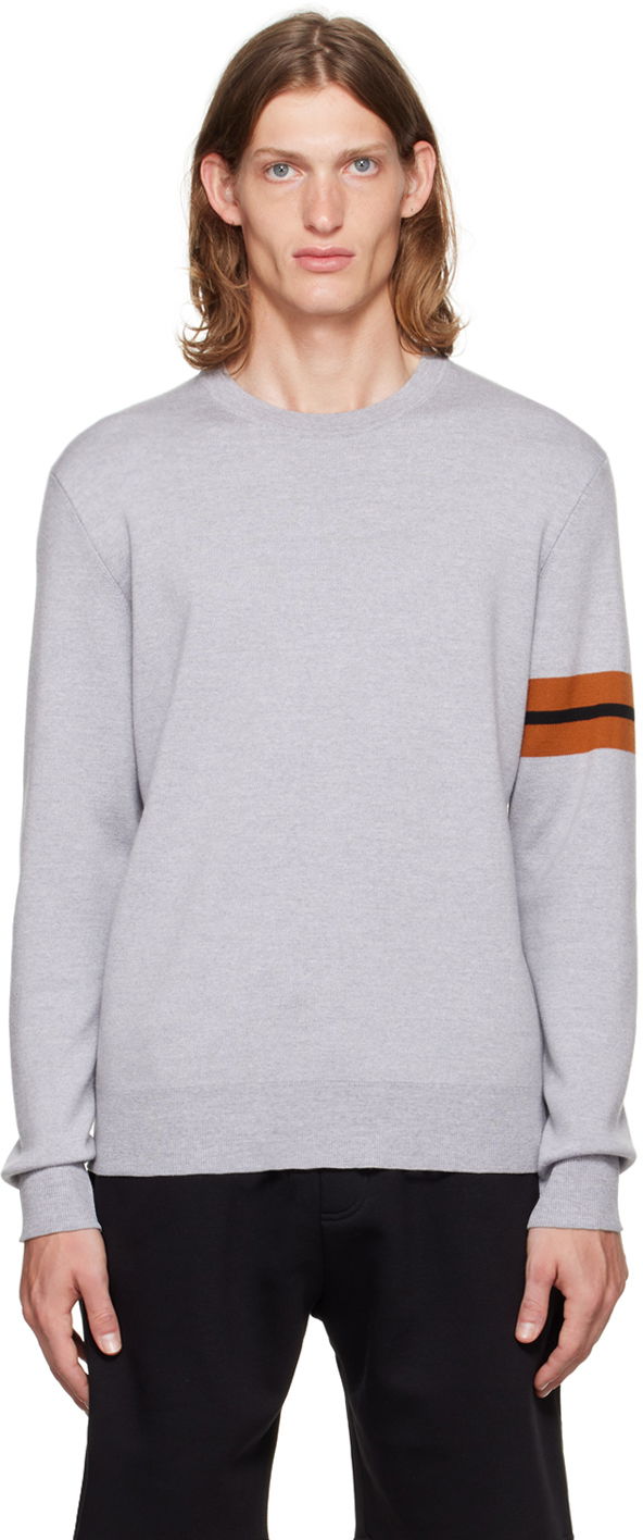 Пуловер ZEGNA Striped Sweater Сиво | UAM91-110, 0